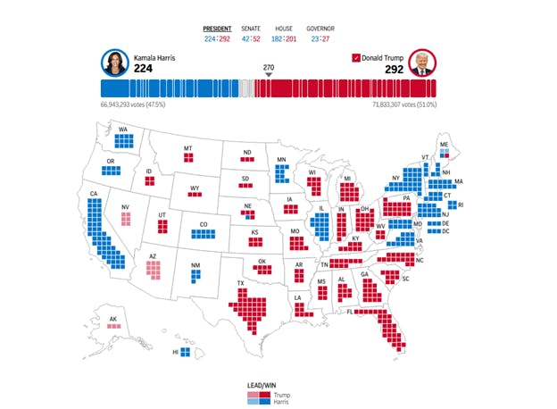 Electoral College Map 2024