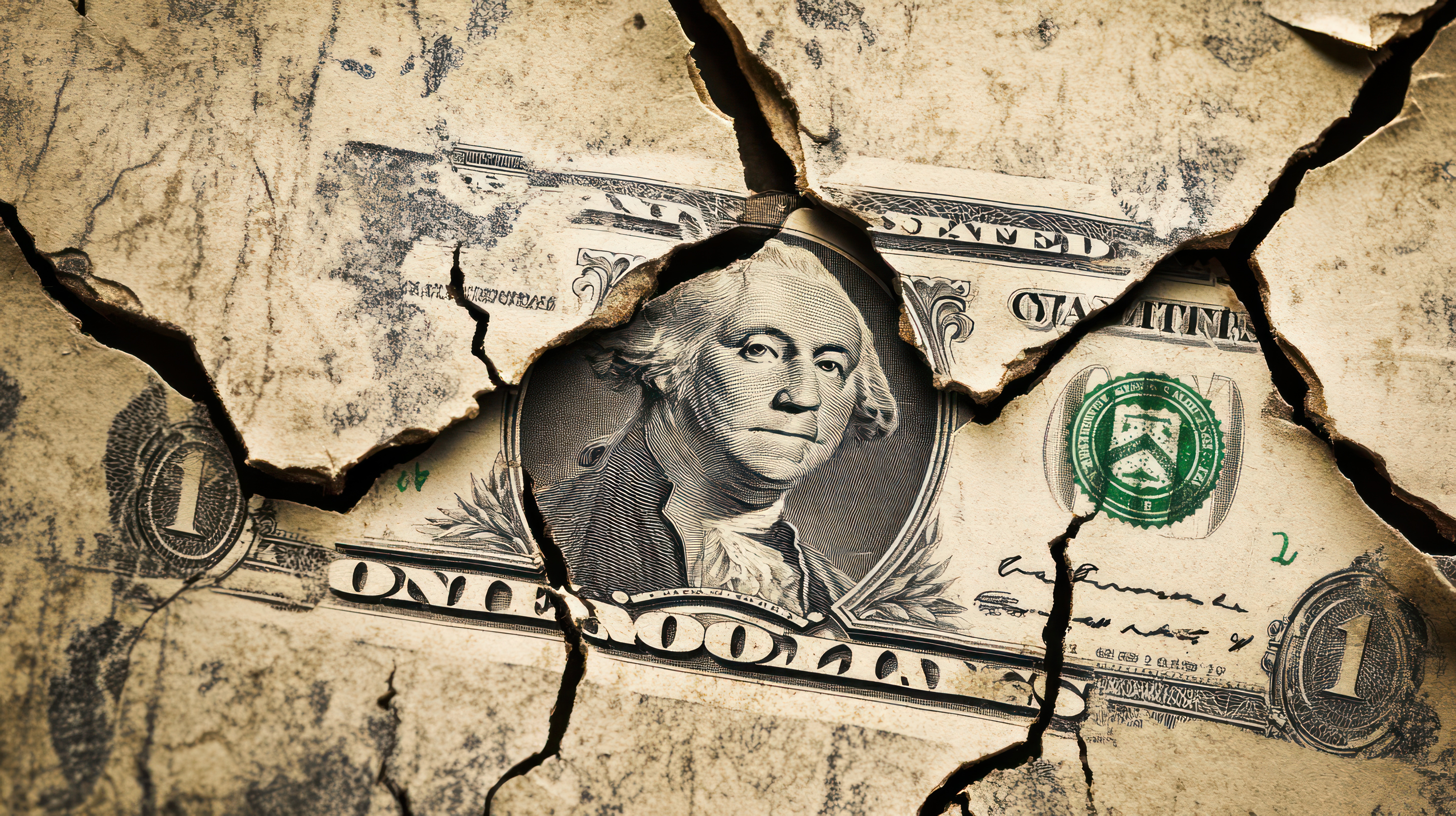 Cracked Dollar Bill