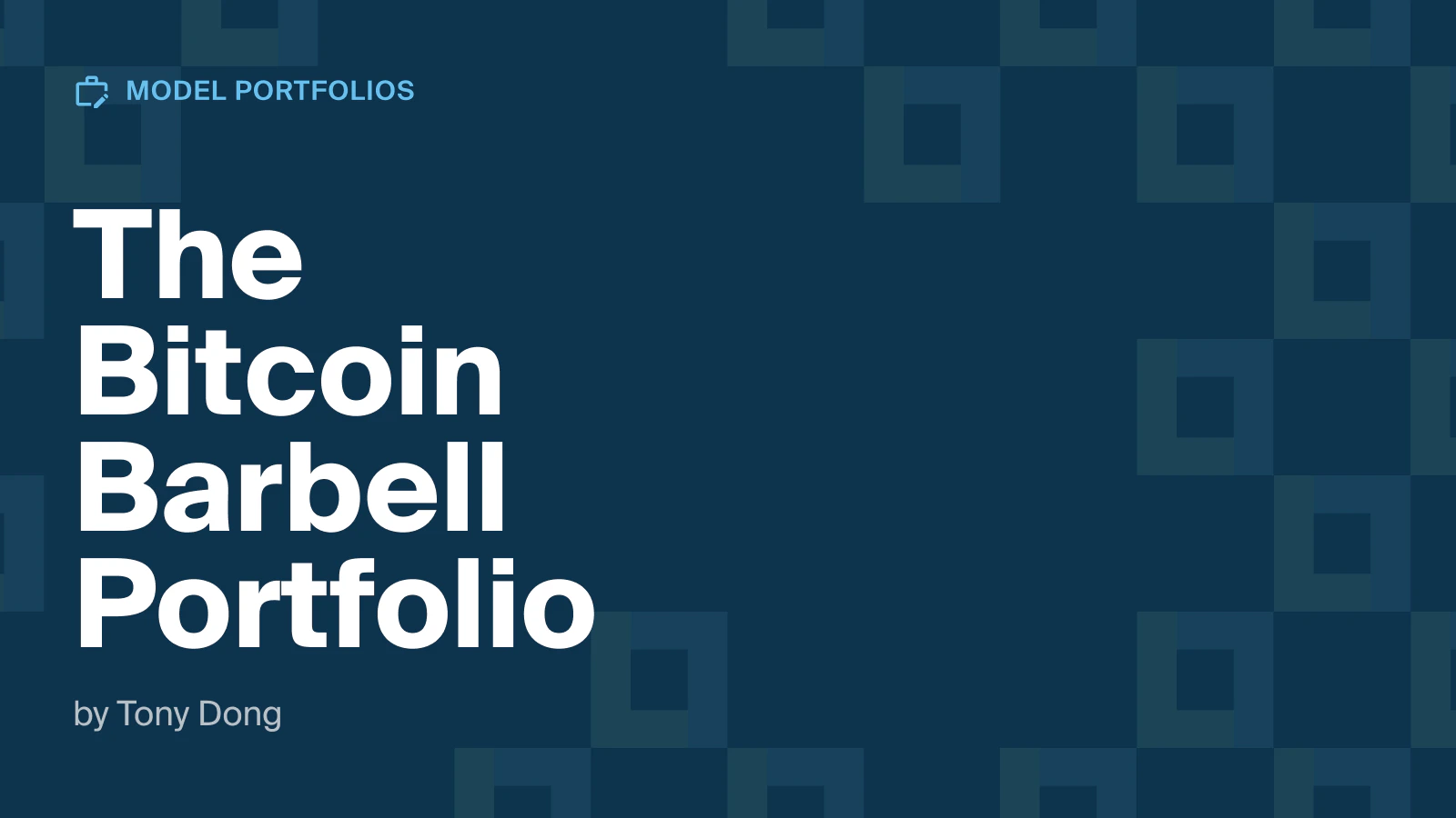 The Bitcoin Barbell Portfolio