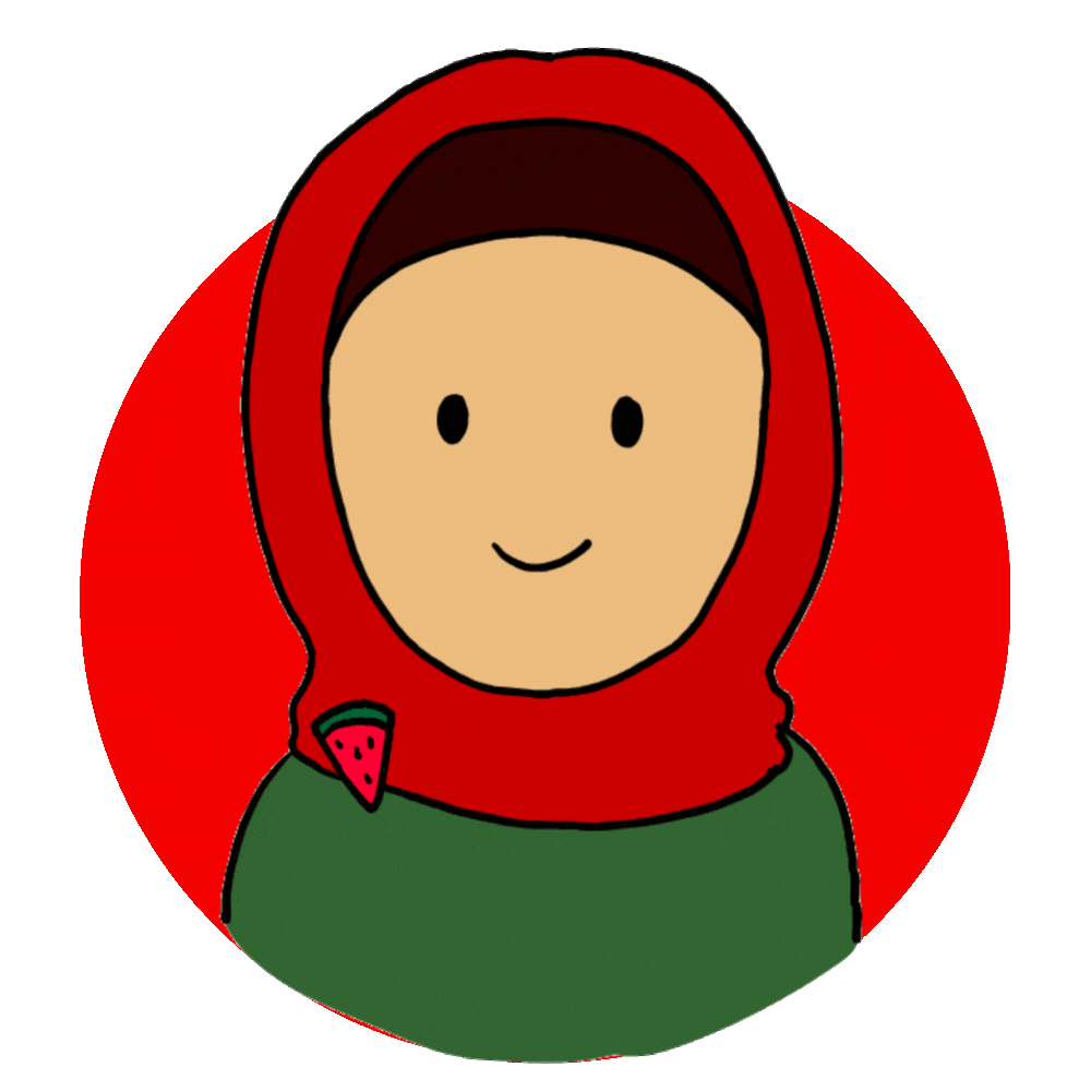 A hijabi woman smiling