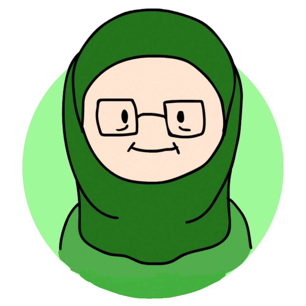 Woman with green hijab