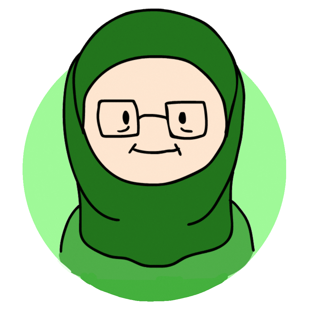Woman with green hijab