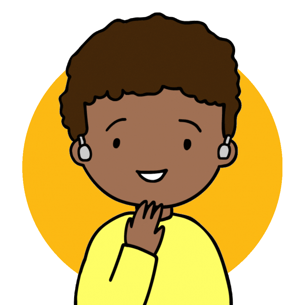 Student with earphones