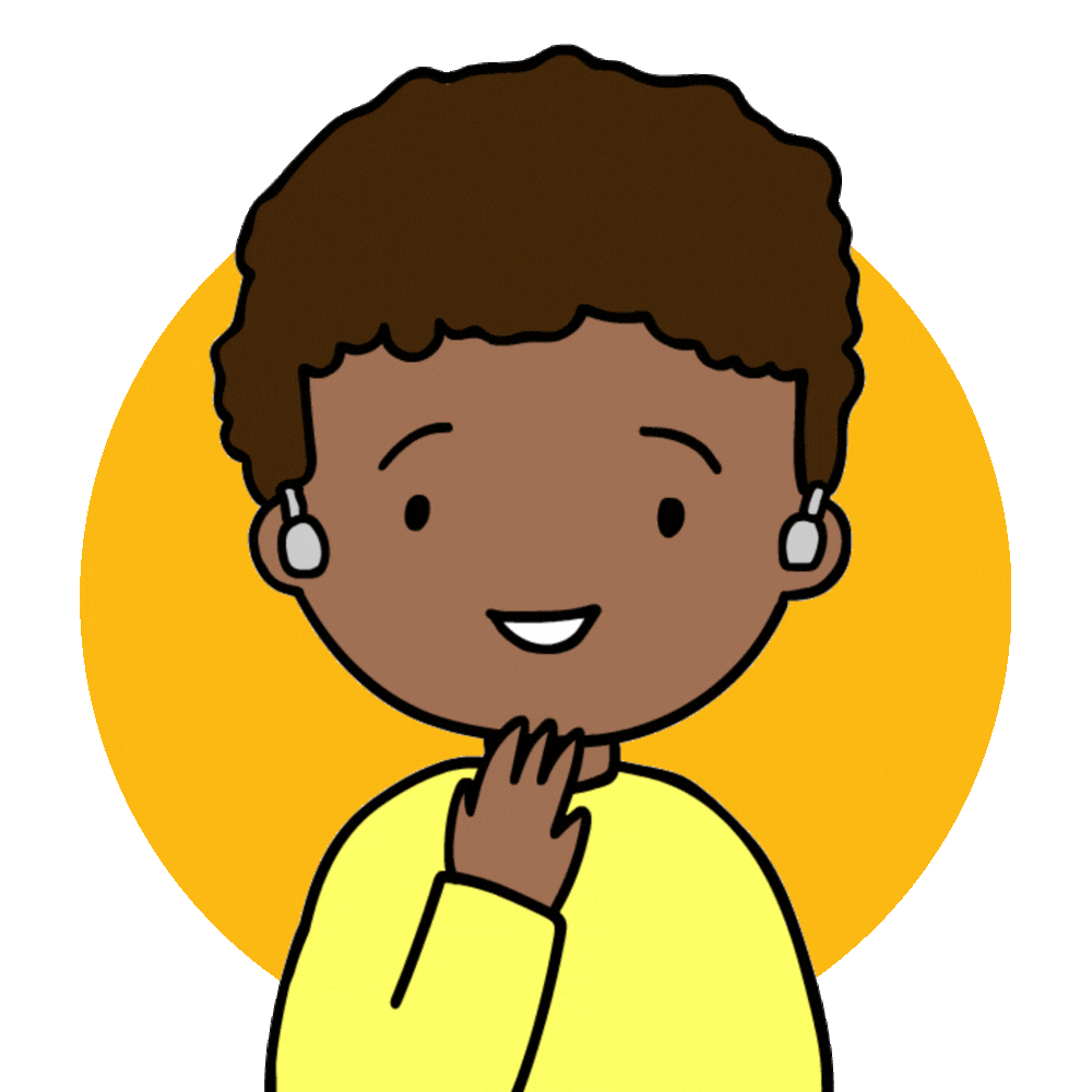 Student with earphones