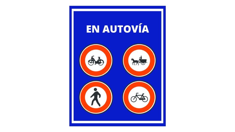 Usuarios con entrada prohibida a autovía
