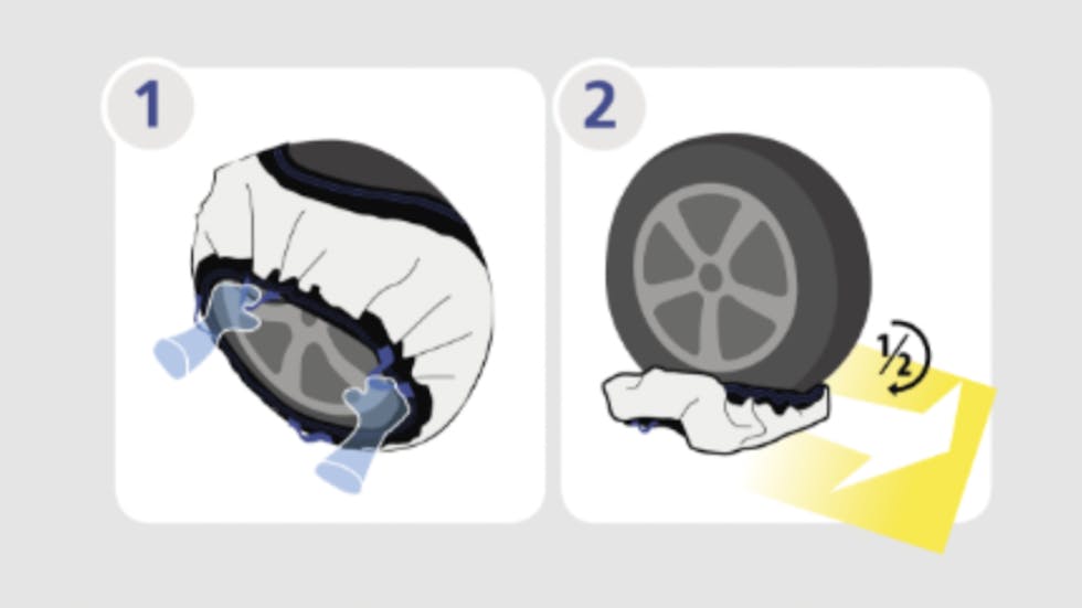 Cómo desarmar las cadenas de tela del neumático