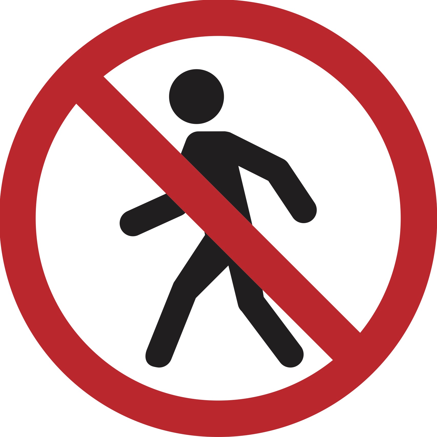 Señal de entrada prohibida a peatones - Onroad