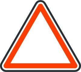 Señal triangular de peligro sin especificar