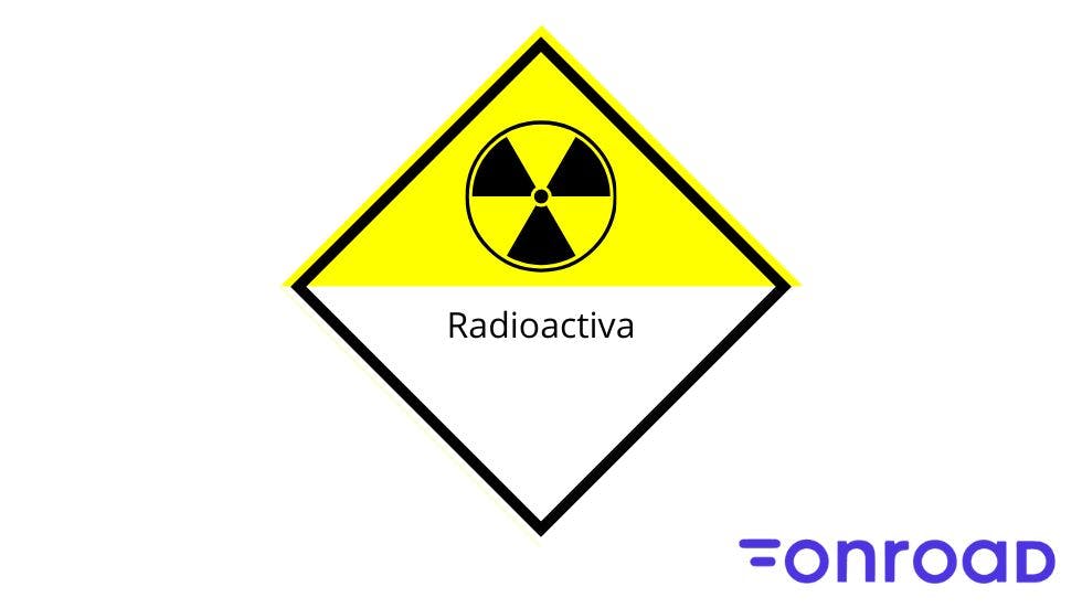 Símbolo de las mercancías peligrosas radioactivas
