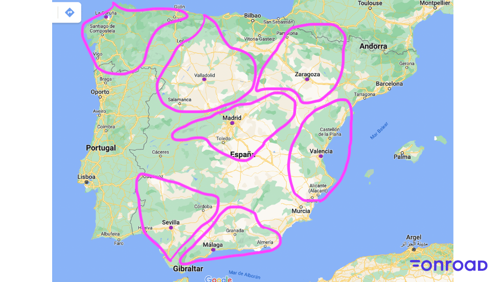Territorio de los helicópteros Pegasus en España