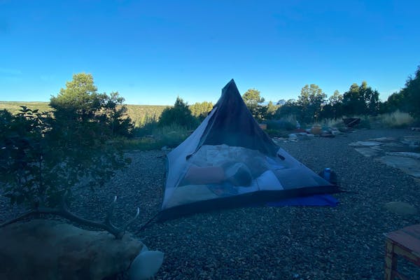 A tent out in the wilderness