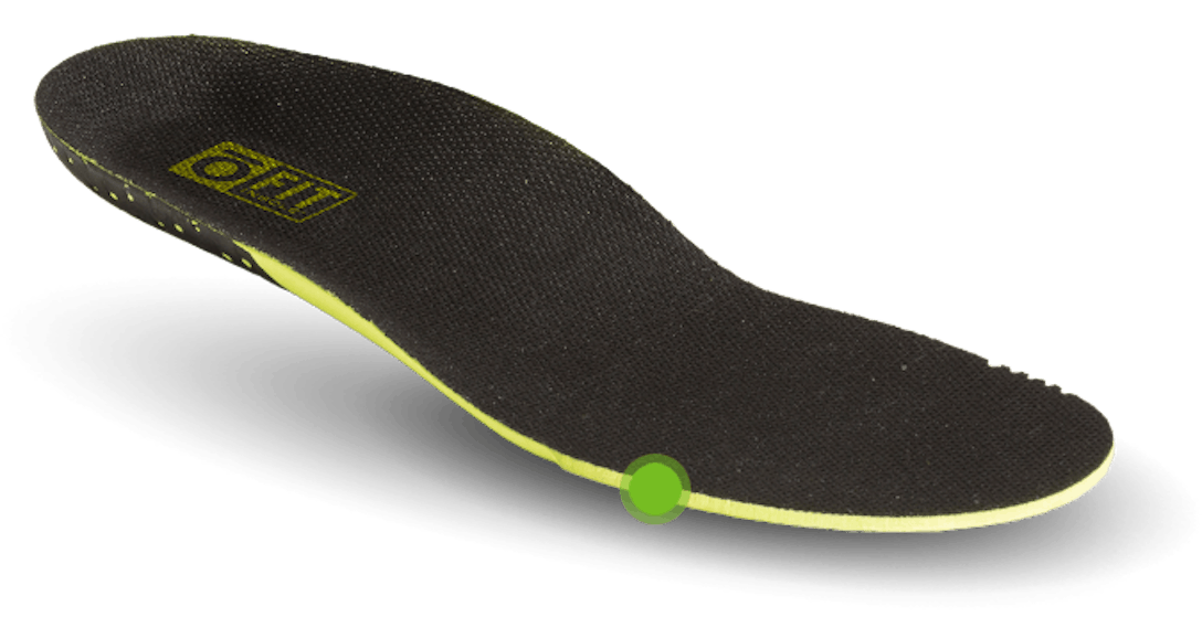Top view of Oboz O Fit Insole for shoes and boots.