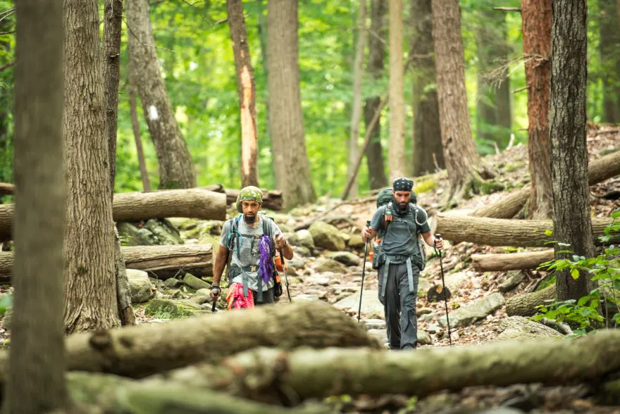 Derick Lugo and his brother on a hike on part of the Appalachian trail.