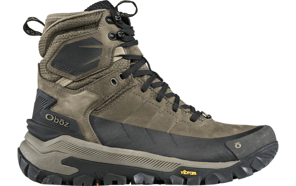 Men's Oboz Bangtail Winter Hiking Boot side profile.