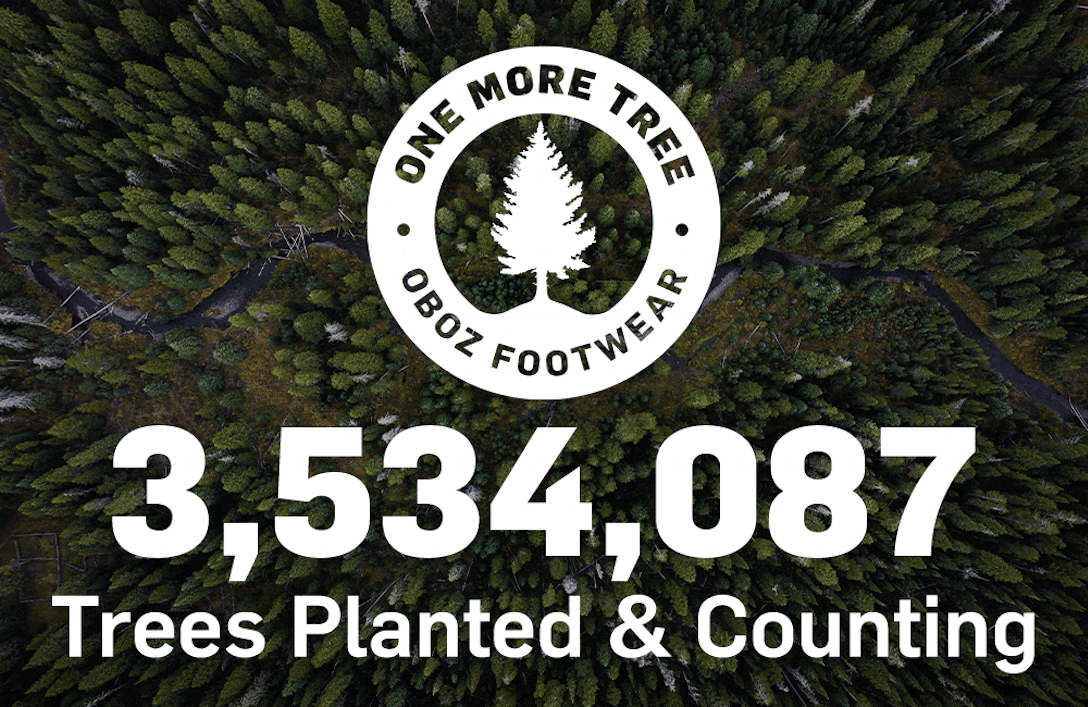 Oboz One More Tree initiative with over 4 million trees planted and counting