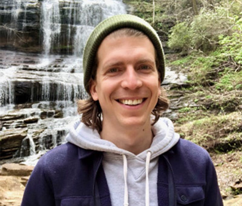 JP Hudson exploring some waterfalls