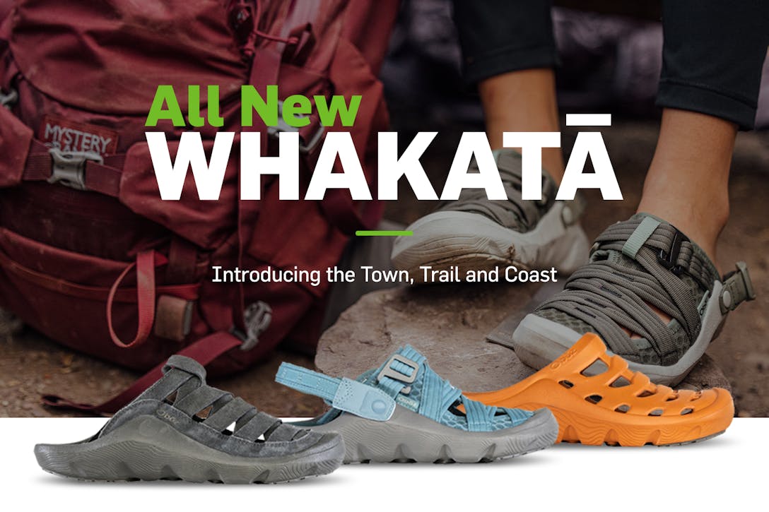All new Whakata collection of hiking sandals for trails, camping, and water recreation