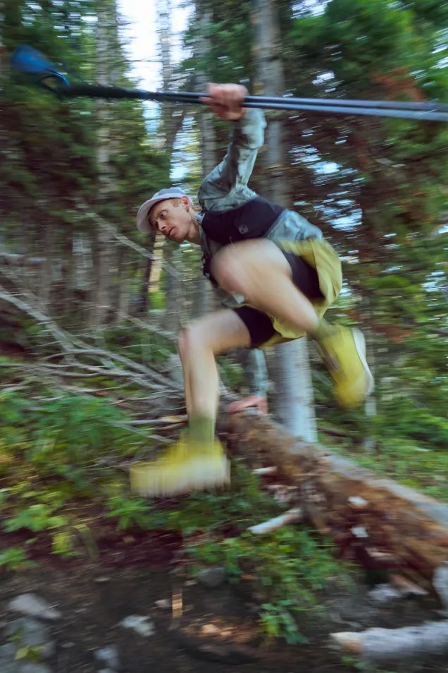 Otto Stefan tests out the Oboz Katabatic Wind on a fastest known time run through the trails of Montana.