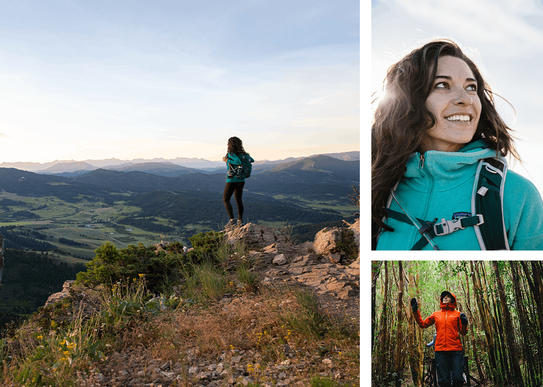 Jackie Nourse hiking in Oboz boots