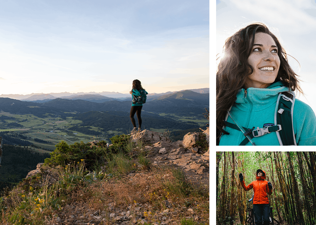 Oboz Footwear ambassador Jackie Nourse hiking in Oboz boots.