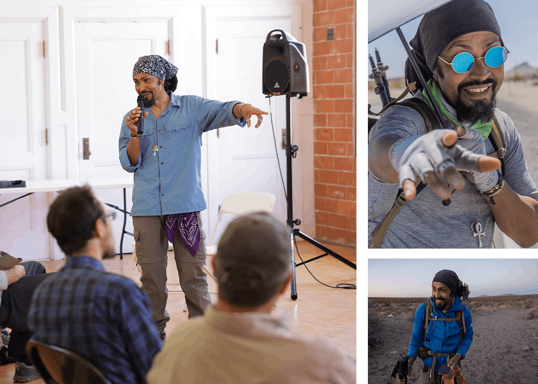 Oboz ambassador Derick Lugo speaking and hiking in Oboz boots.