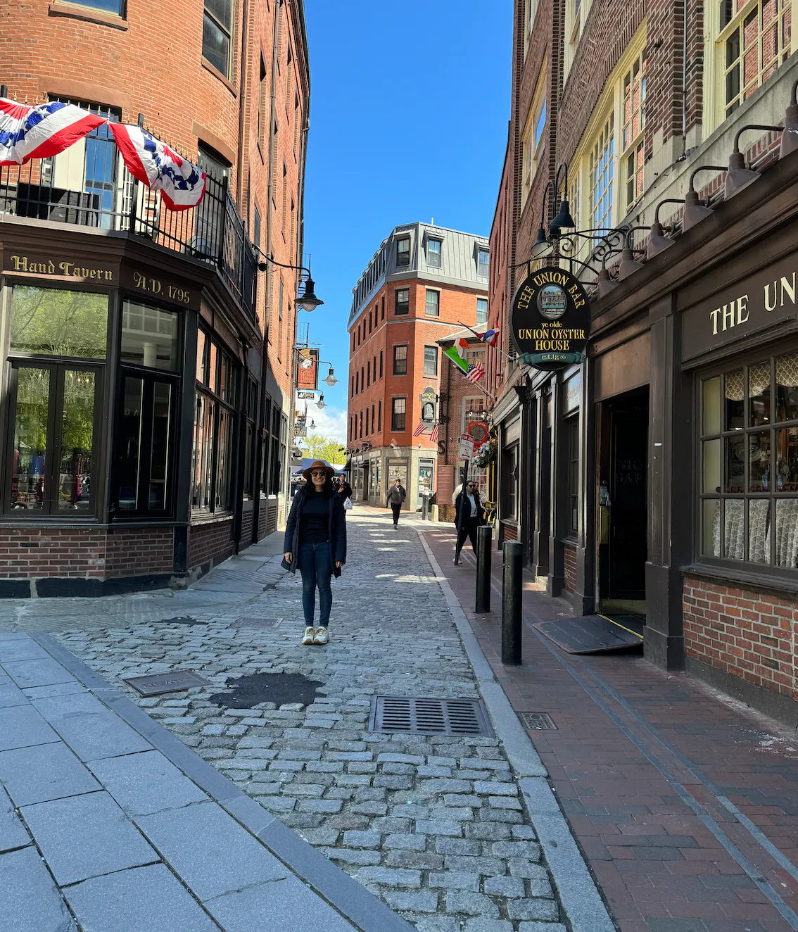 Karla in her Katabatic Wind fast trail shoes in Boston.