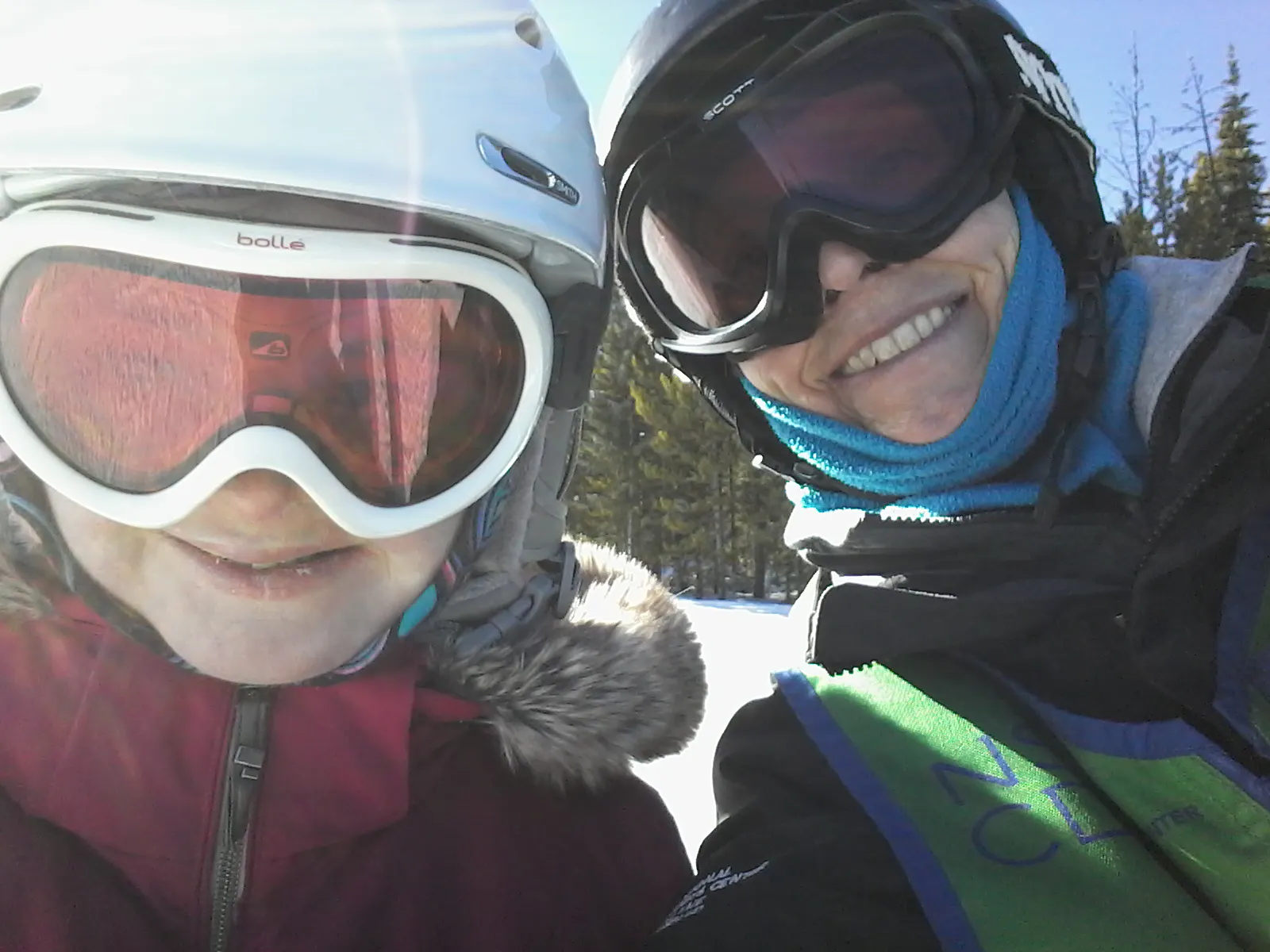 Selfie of Oboz Local Hero Carol Kennedy skiing