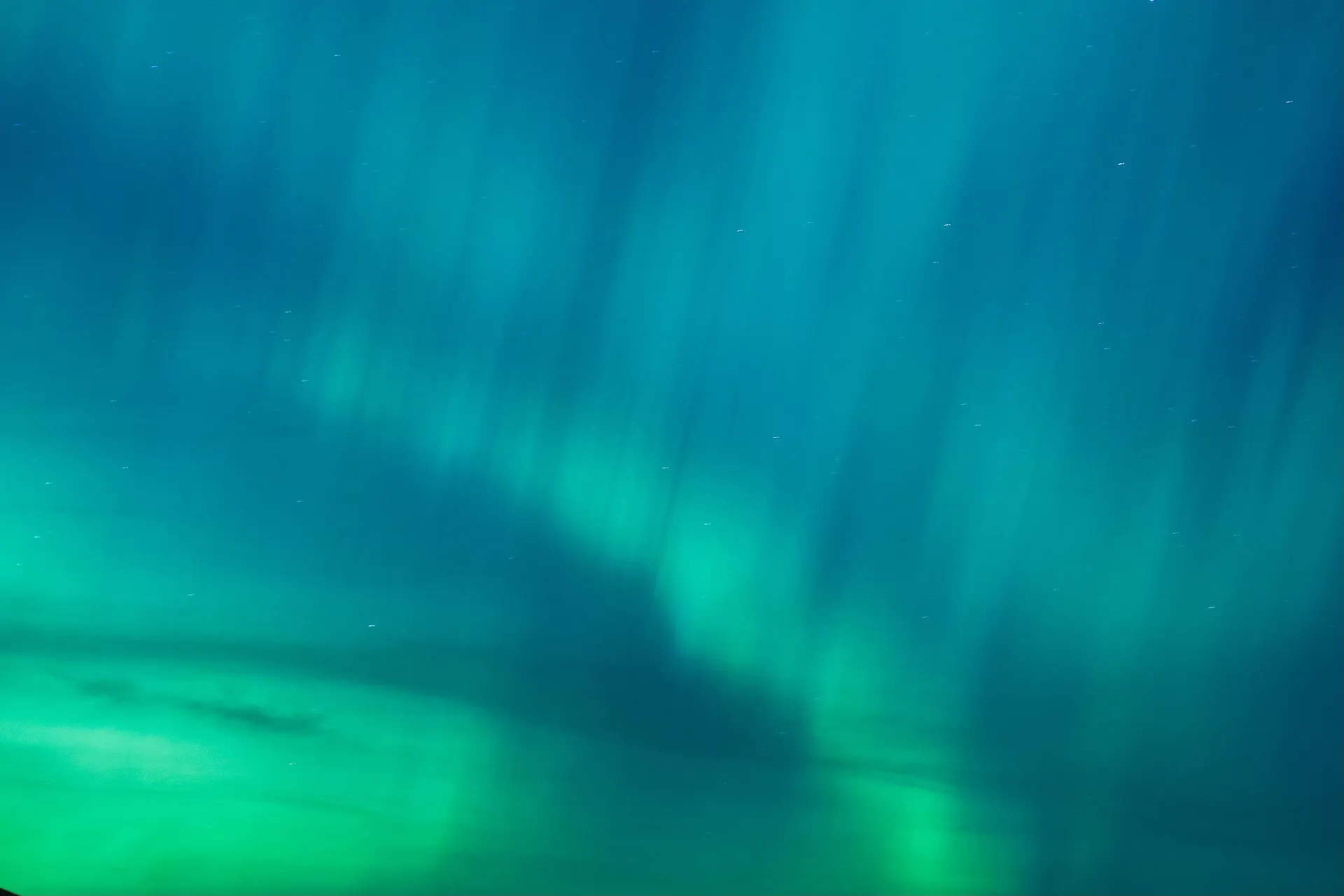 The aurora borealis above Glacier in Montana