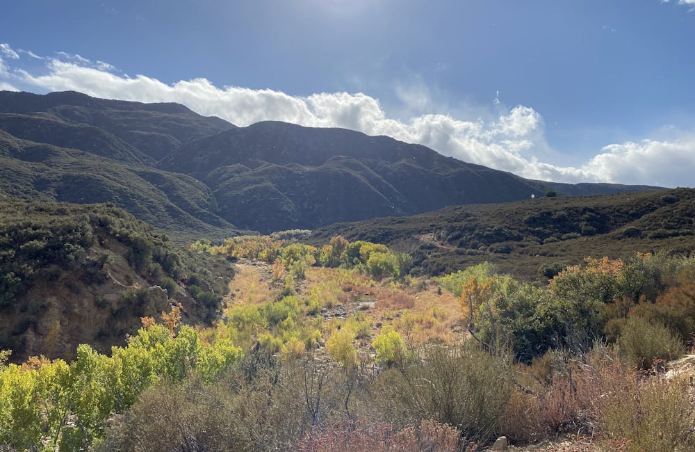 Landscapes views from the Sespe River Trail.