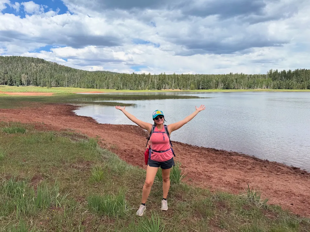 Karla Amador in her Oboz hiking shoes