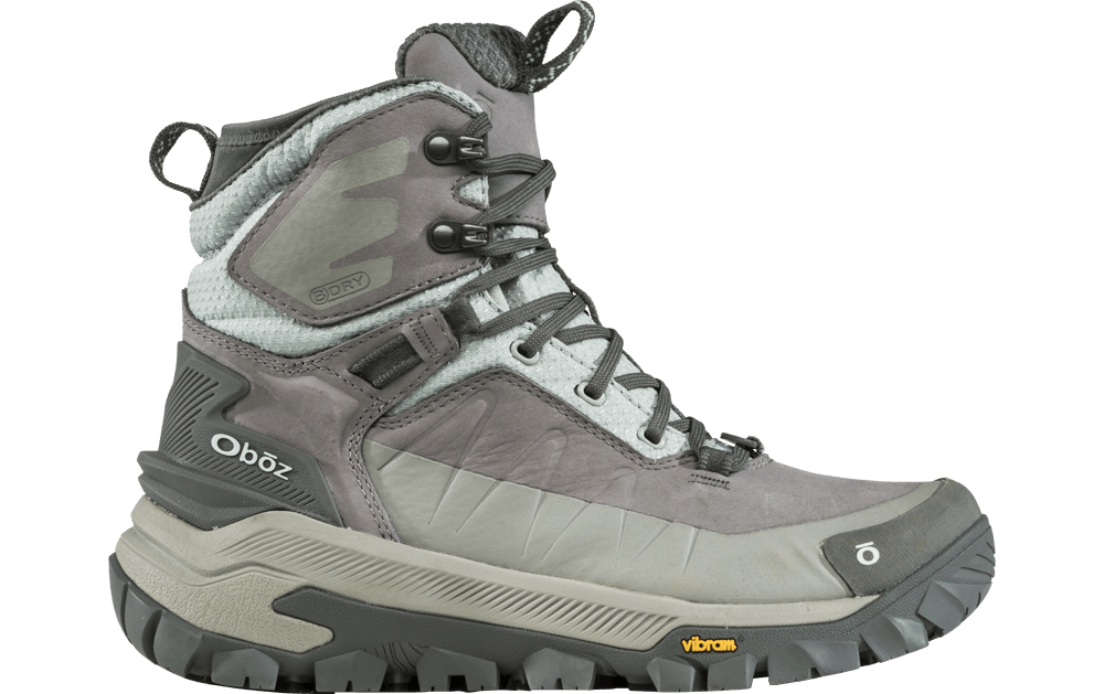 Side profile view of the Oboz Katabatic women's Bangtail winter hiking boots.