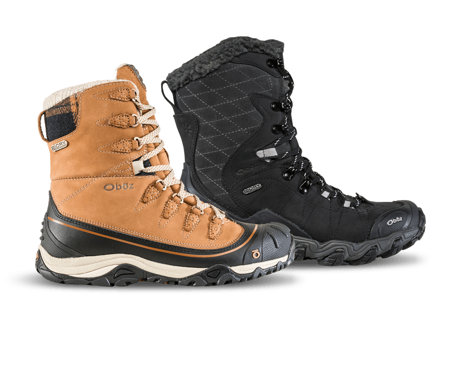 Oboz Sapphire and Oboz Bridger winter boots