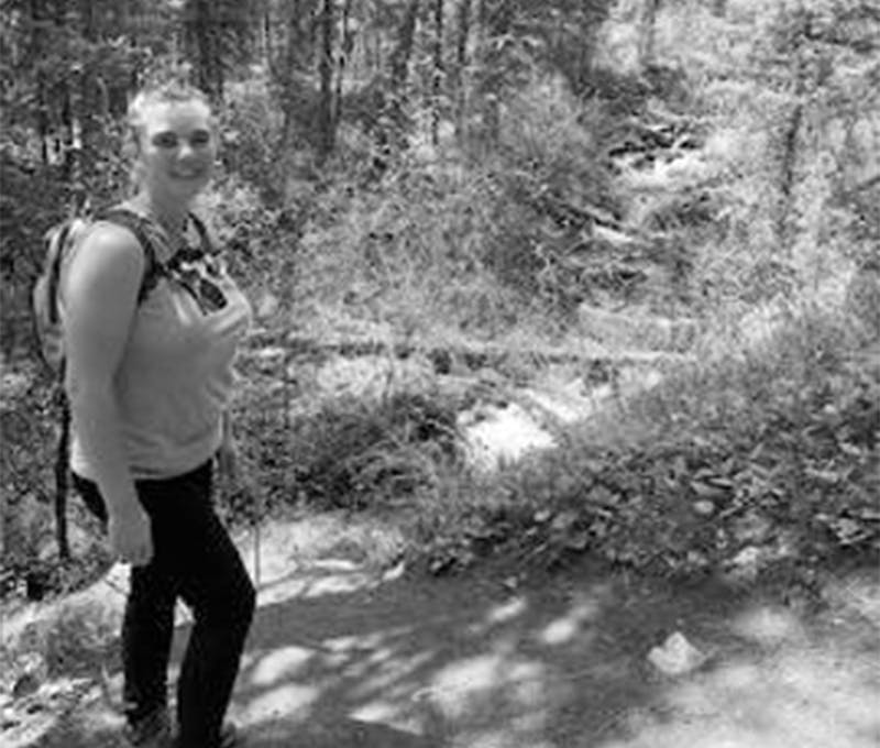 Jessica DeLashmutt on the trail