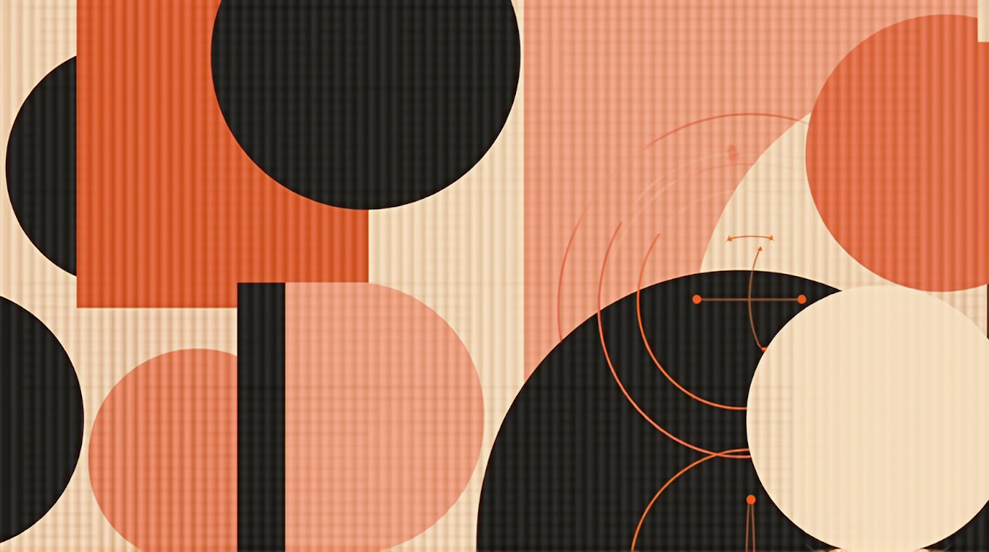 imagem abstrata da Obra.ag mostrando uma composição gráfica de imagens 