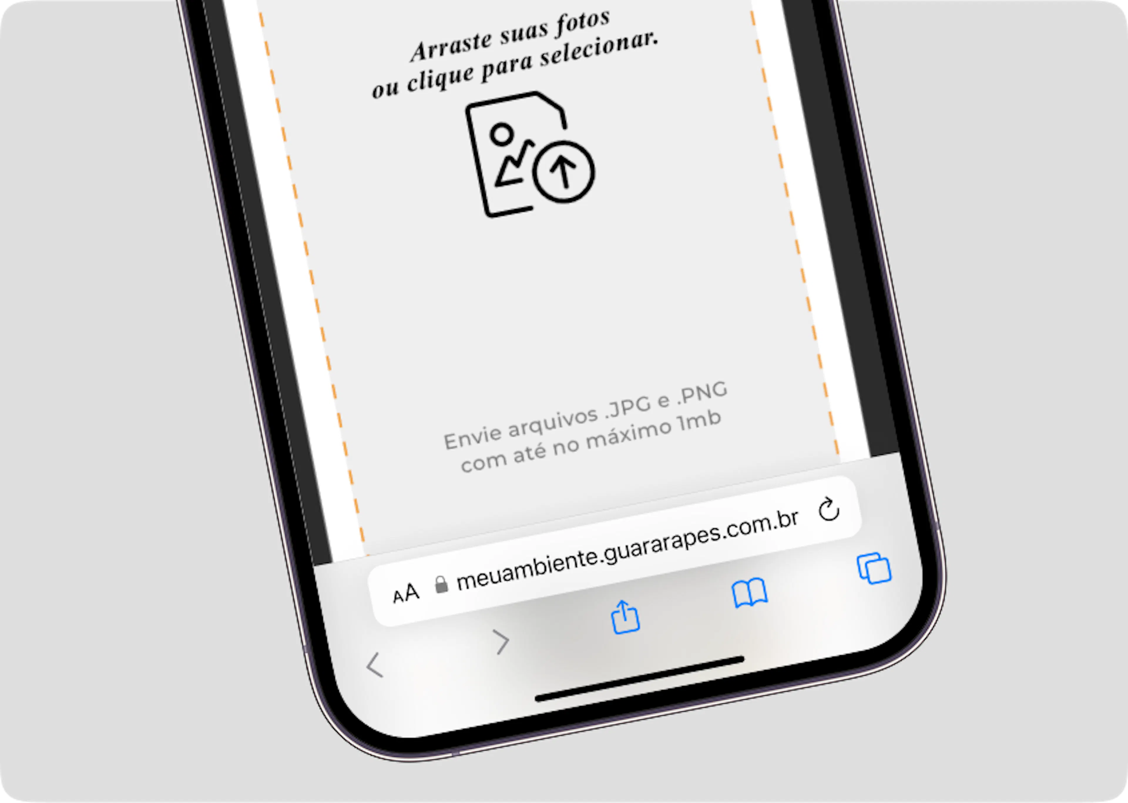 foto aplicação mobile enviar fotos para a plataforma