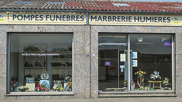 Photographies des Pompes Funèbres et Marbrerie Humières à Bourbourg