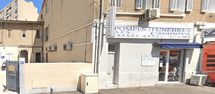 Photographie de la Pompes Funèbres Casanova à Marseille