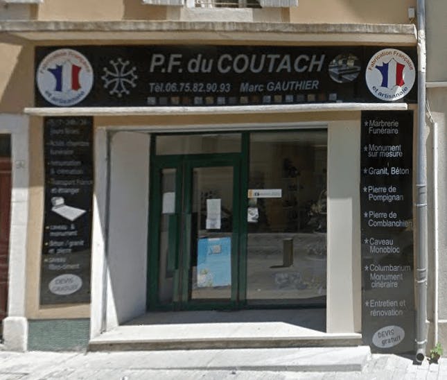 Photographie de la Pompes Funèbres Du COUTACH de Quissac