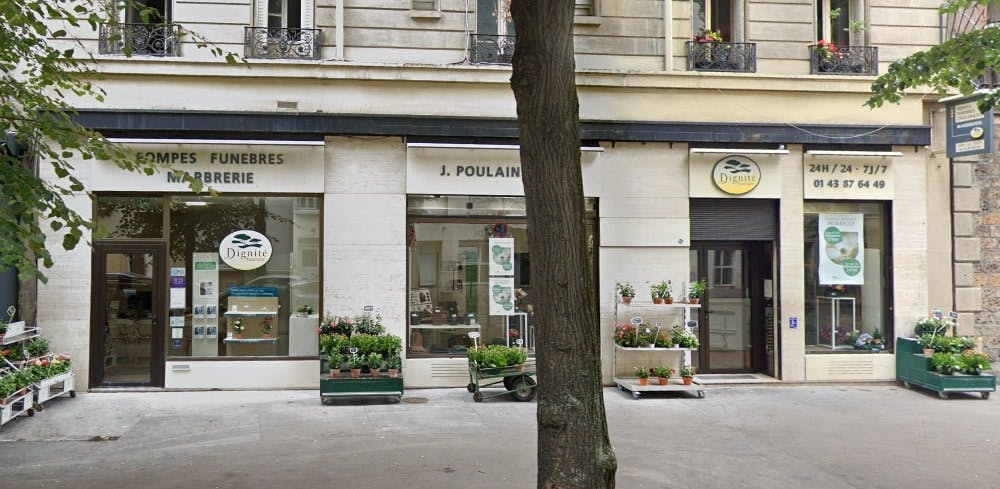 Photographies des Pompes Funèbres Marbrerie Poulain et Fils à Paris