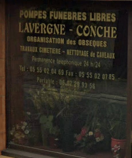 Photographie Pompes Funèbres Libres Lavergne-Conche de Saint-Junien