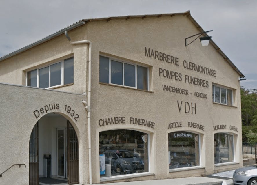 Photographie de la Pompes Funèbres Marbrerie Vandenhoeck de Clermont-l'Hérault