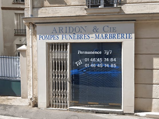 Photographie de la Pompes Funèbres et Marbrerie Aridon et Cie à Issy-les-Moulineaux