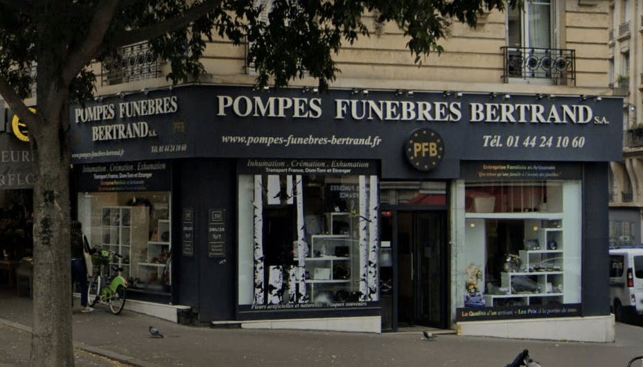 Photographie de la Pompes Funèbres Bertrand à Paris