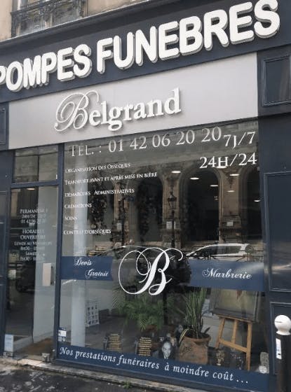 Photographie de la Pompes Funèbres Belgrand à Paris