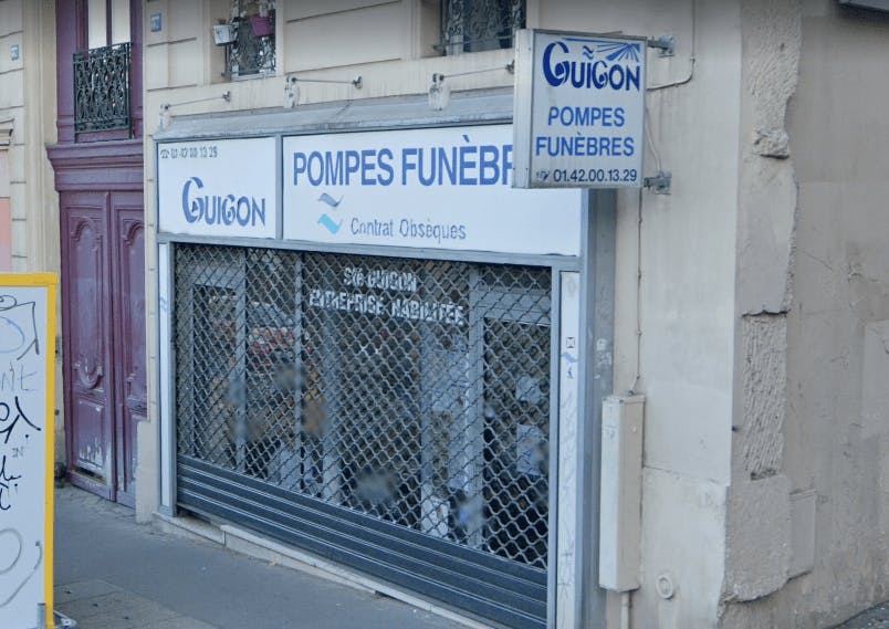 Photographie de la Pompes Funèbres Guigon à Paris