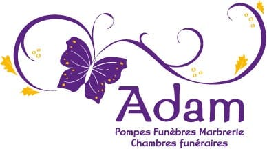 Photographies du logo des Pompes Funèbres Marbrerie Adam