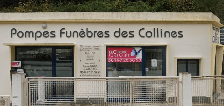 Photographie de la Pompes Funèbres des Collines Niçoises de la ville de Saint-André-de-la-Roche