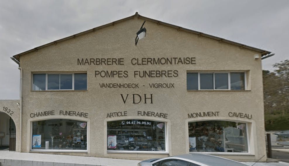Photographie de la Pompes Funèbres Marbrerie Vandenhoeck de Clermont-l'Hérault