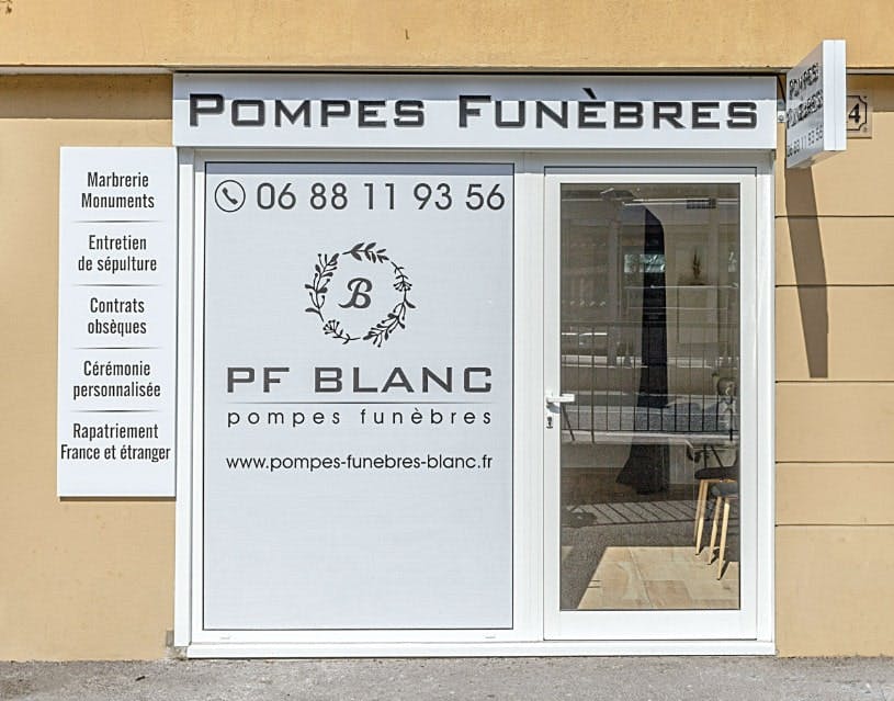 Photographie de la Pompes funèbres BLANC de la ville de Nice