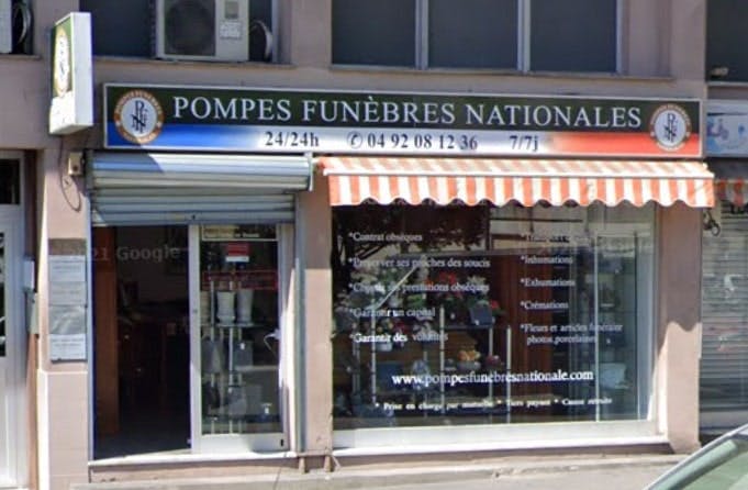 Photographie de la Pompes Funèbres Nationale de Cagnes-sur-Mer
